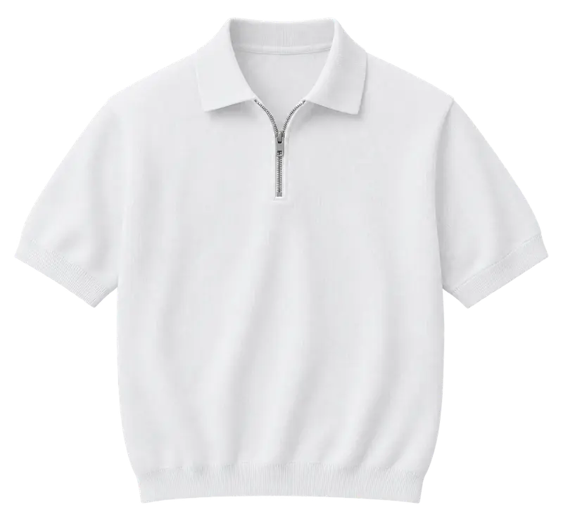 Wholesale Half Zip Knit Polo | Linked Placket